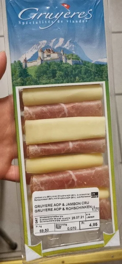 Gruyère aop & jambon cru