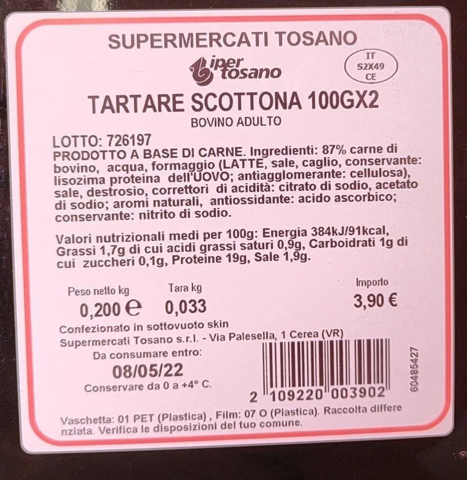 Tartare scottona 100x2