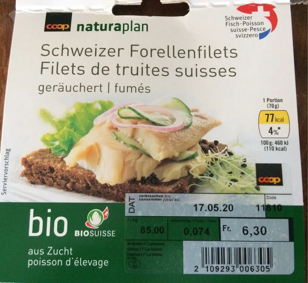 filets de truites suisses (fumés)