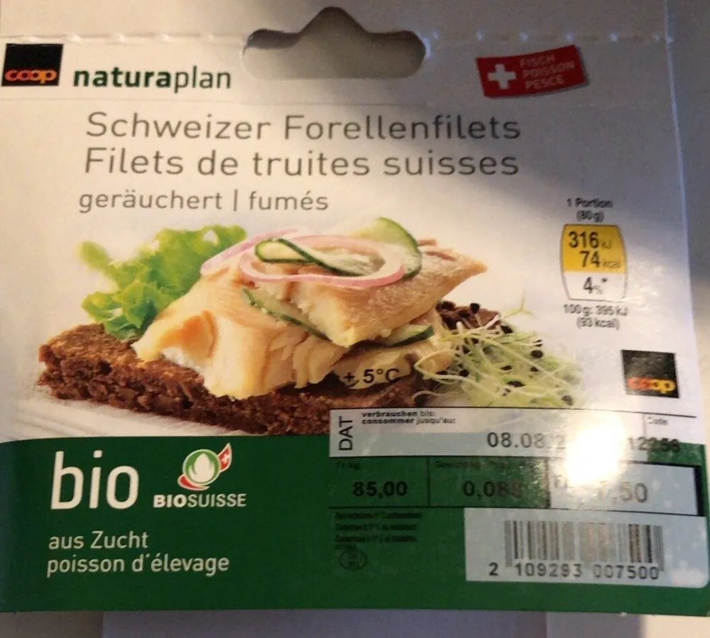 Filets de truites suisses