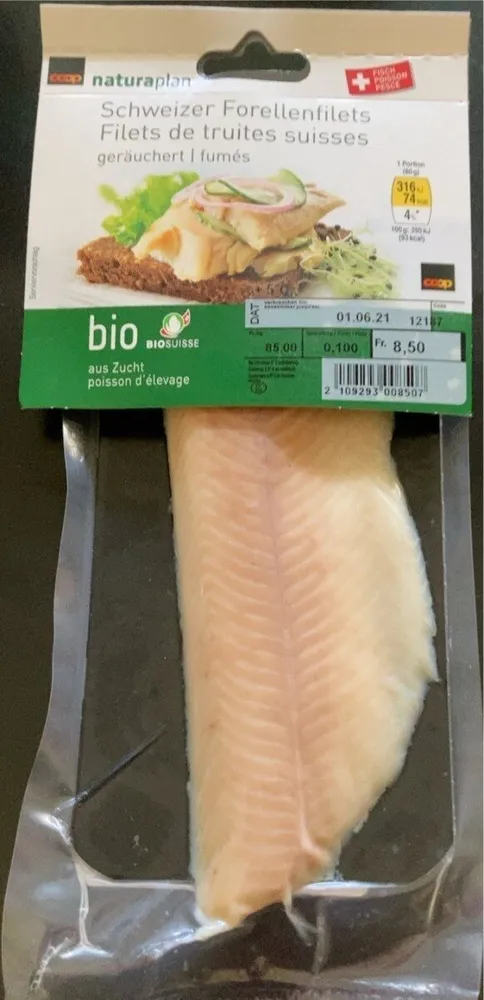 Filets de truites suisses fumés