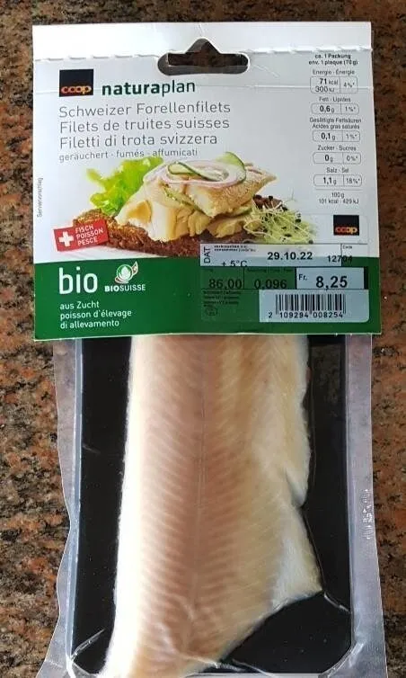 Filets de truites suisses