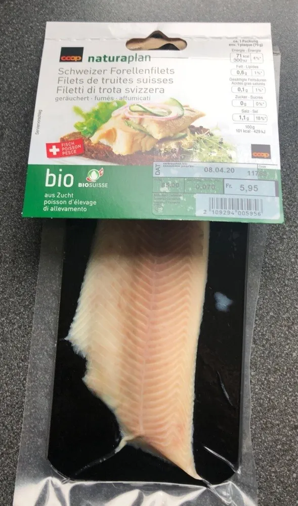 Filets de truites suisses fumés