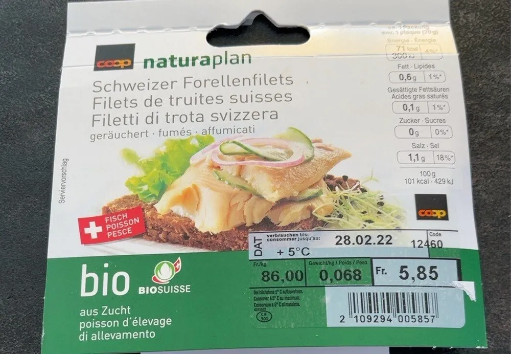 Filet de truite