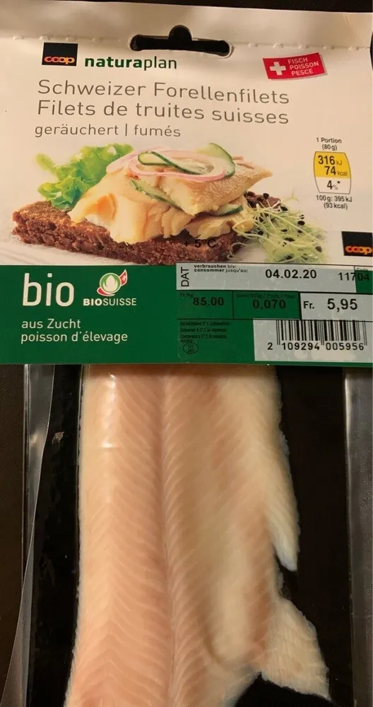 Filets de truites suisses