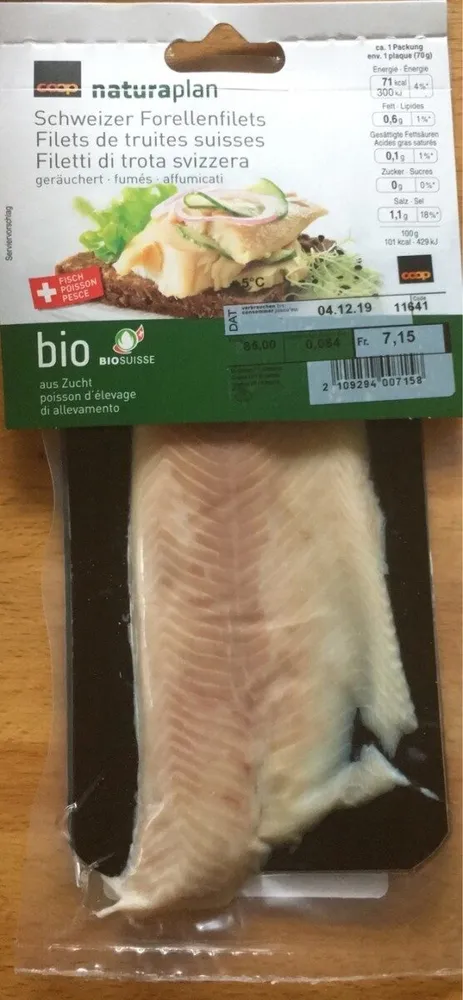 Filet de truite suisses