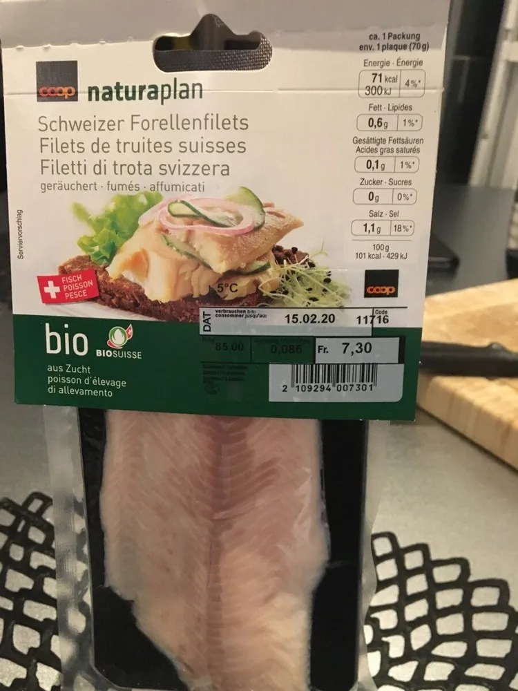 Filets de truites suisses