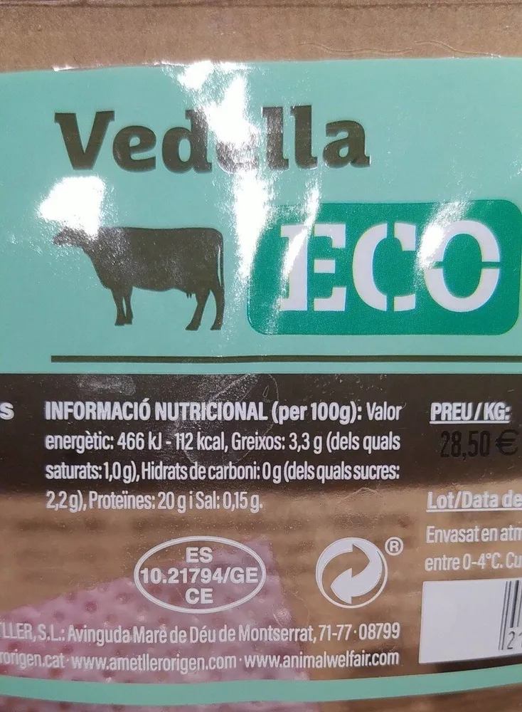 Entrecot Vedella eco