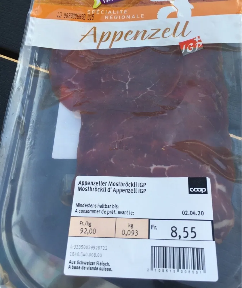 Viande sechée d'Appenzell