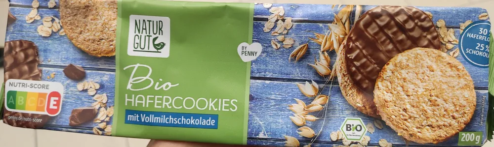 Bio Hafercookies mit Vollmilchschokolade