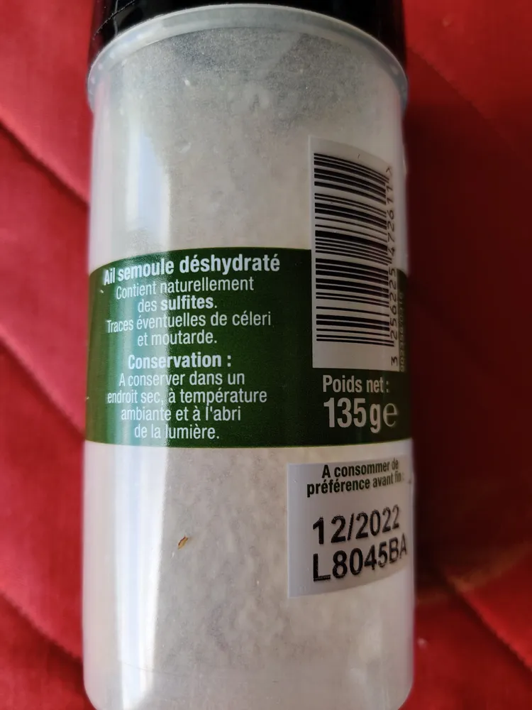 Ail semoule déshydraté