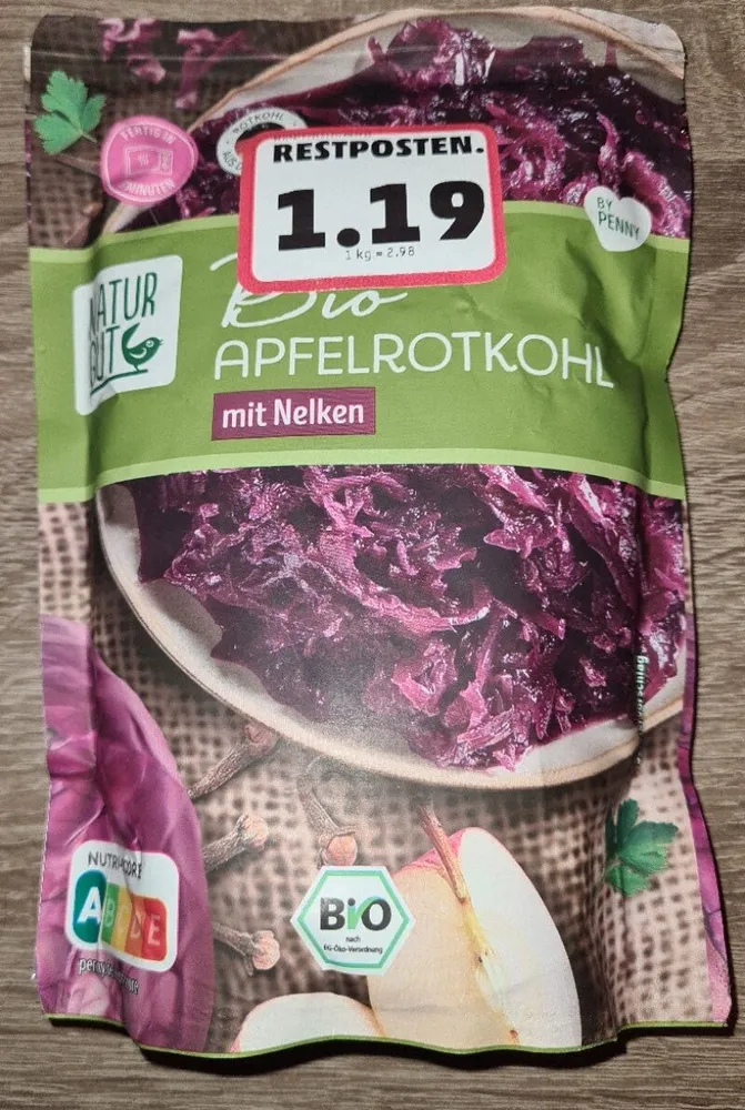 Bio Apfelrotkohl