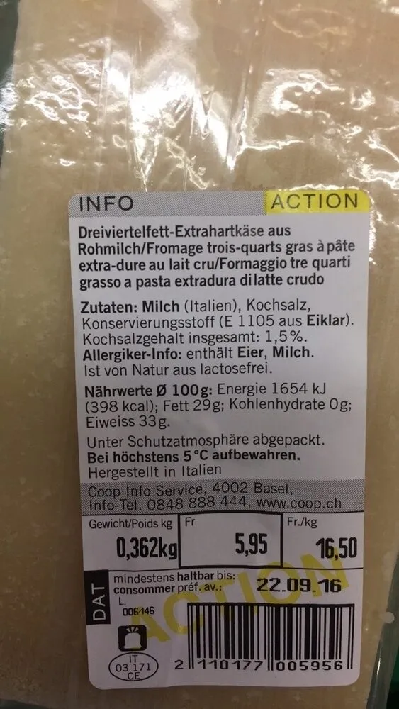 Qualité & Prix Grana Padano