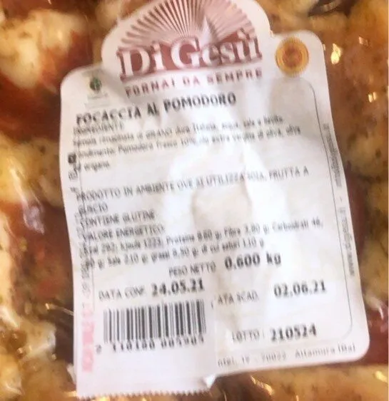 Focaccia al pomodoro