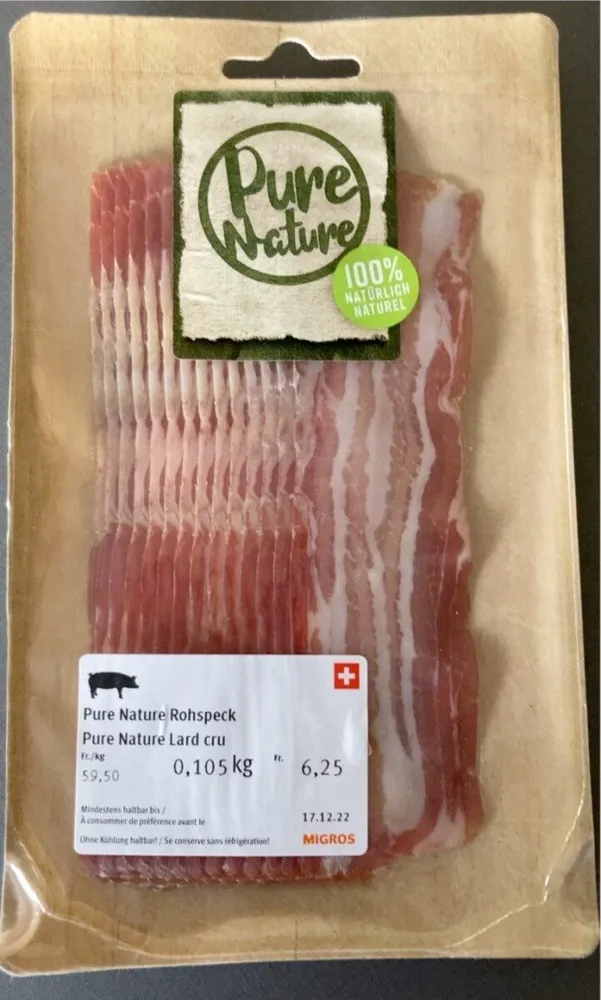 Pure nature lard cru