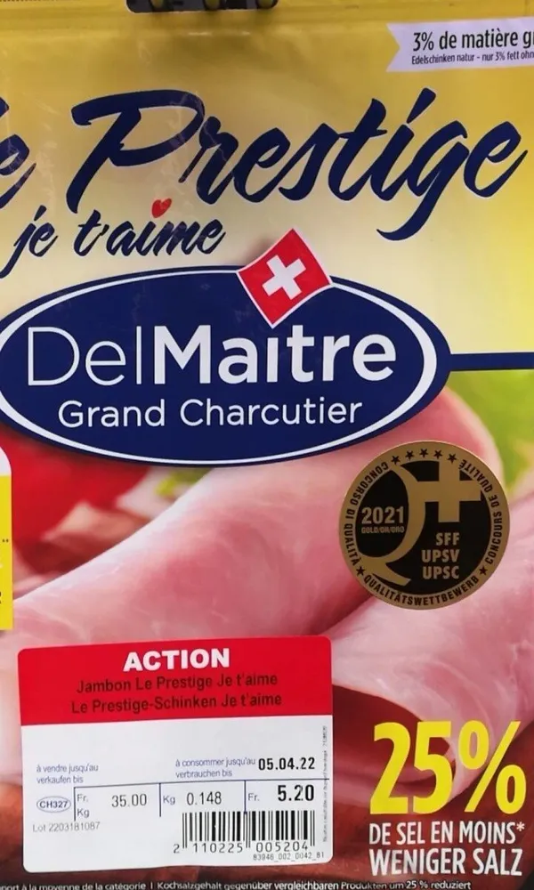 Jambon Le Prestige je t'aime