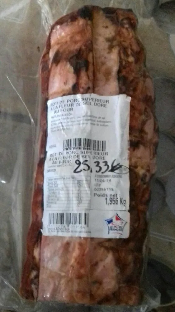 Rôti de porc supérieur à la fleur de sel doré au four