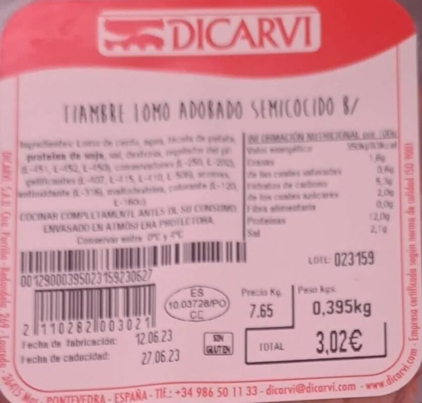 Lomo adovado al horno