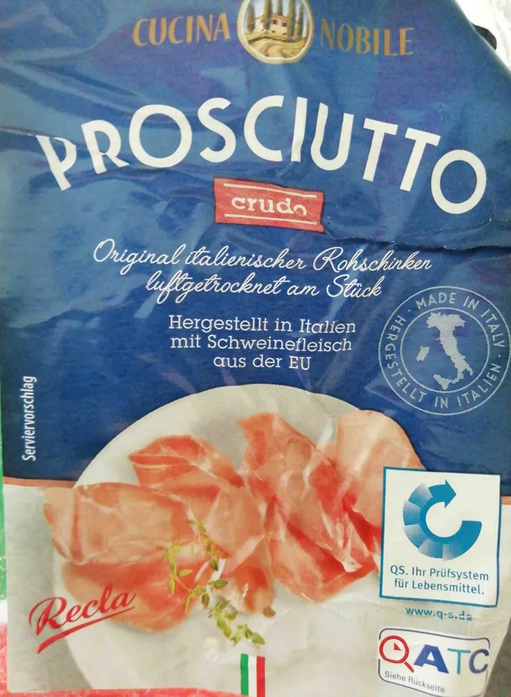 Prosciutto crudo, am Stück