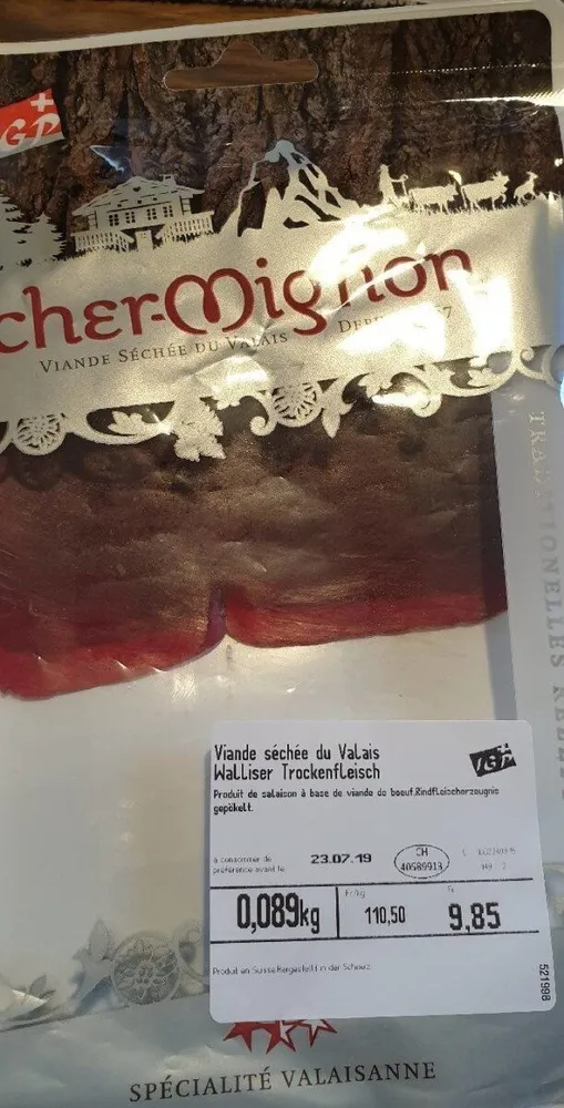 Viande séchée du Valais