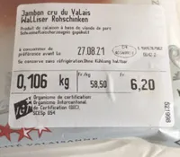 Jambon cru du Valais