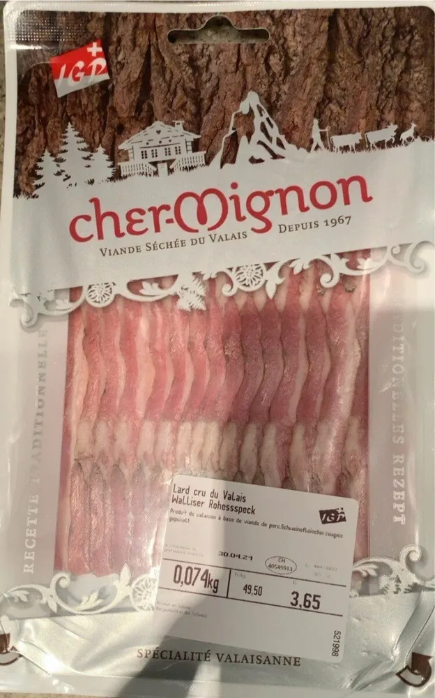 Lard cru du Valais