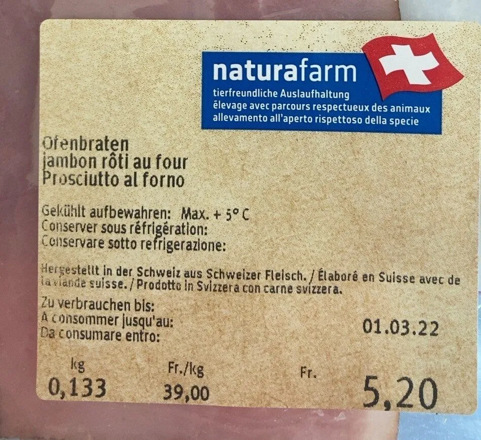 Jambon roti au four