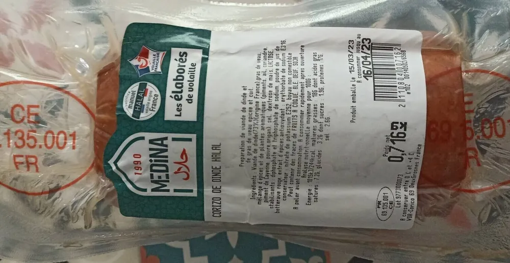 Chorizo de dinde
