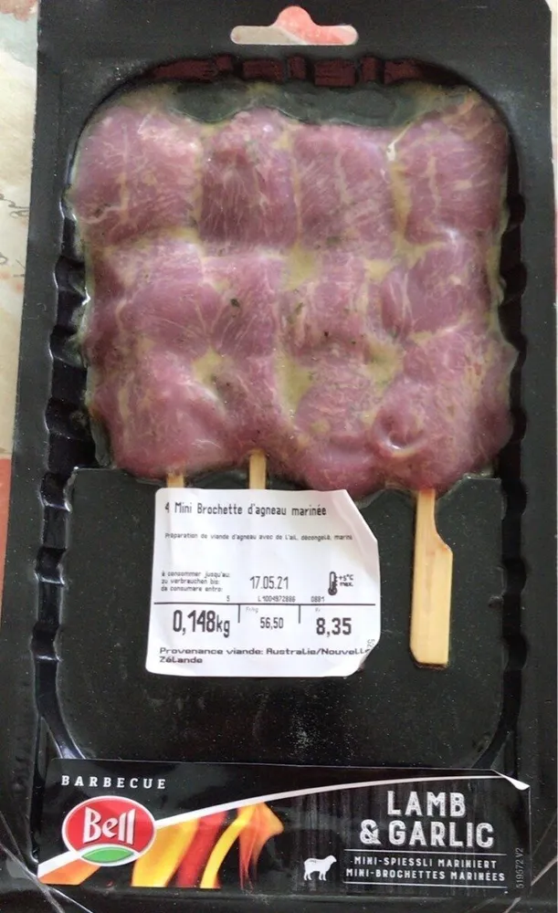 Mini Brochette d’agneau marinée