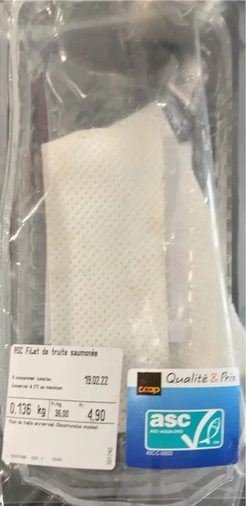 Filet de truite saumonée
