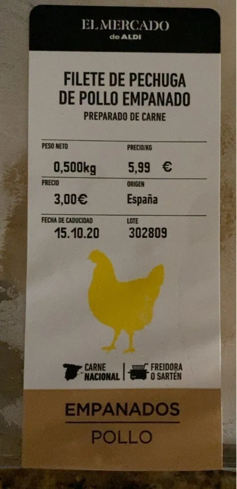 filetes de pechuga de pollo empanado