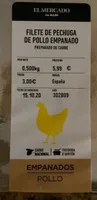 filetes de pechuga de pollo empanado
