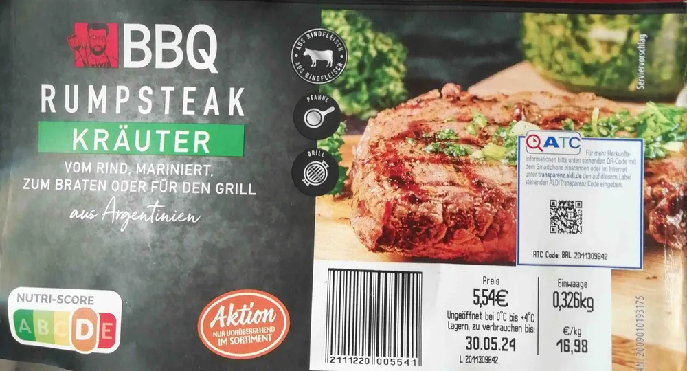 Rumpsteak, Kräuter
