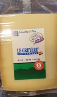 LE GRUYÈRE SWITZERLAND MILD · DOUX · DOLCE