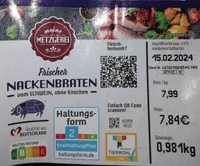 Frischer Nackenbraten