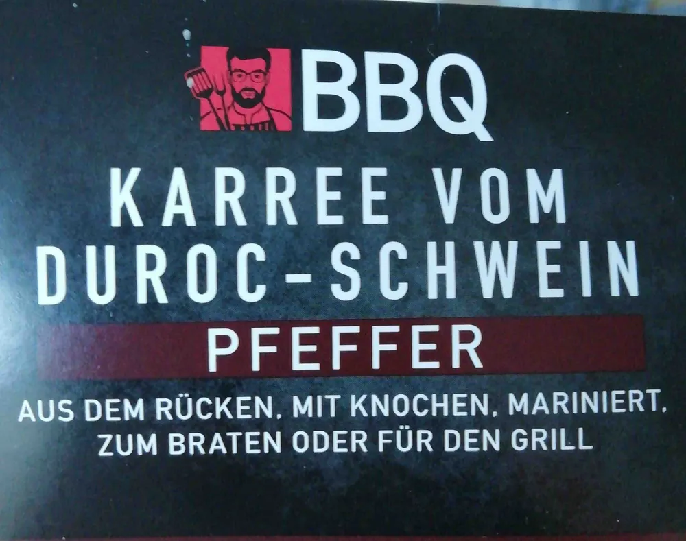 Karree vom Duroc-Schwein, Pfeffer