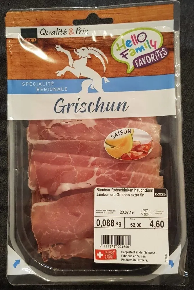 Jambon cru Grisons extra fin