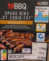 Spare Ribs At. Louis Cut