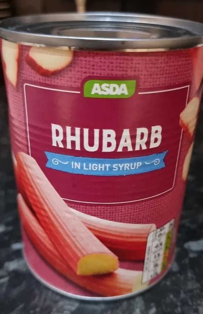Rhubarb in light syrup