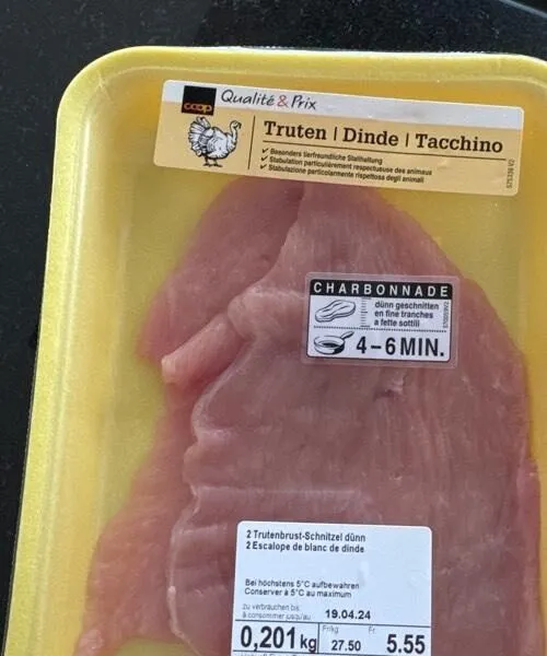 Turkey breast schnitzel