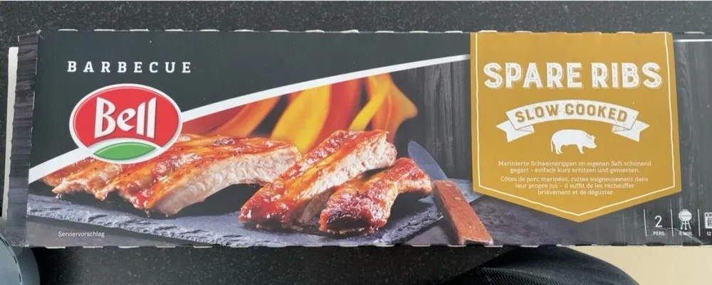 Spare ribs slow cooked