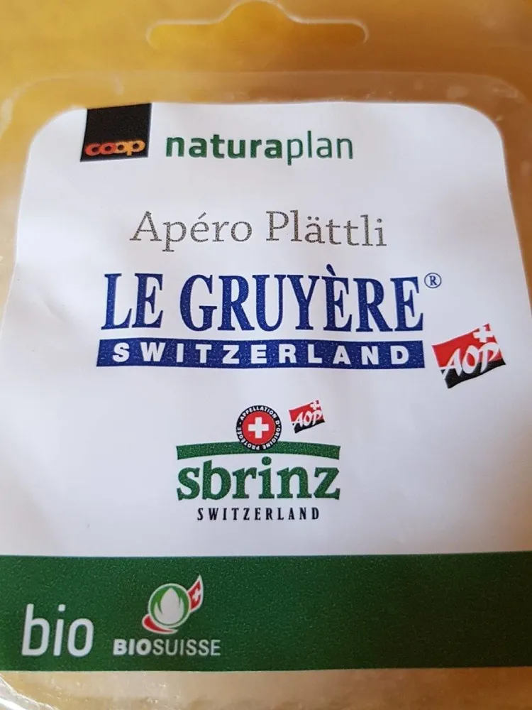 Le gruyère apéro plattli