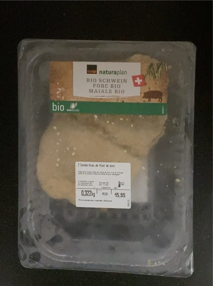 Cordon bleu de filet de porc