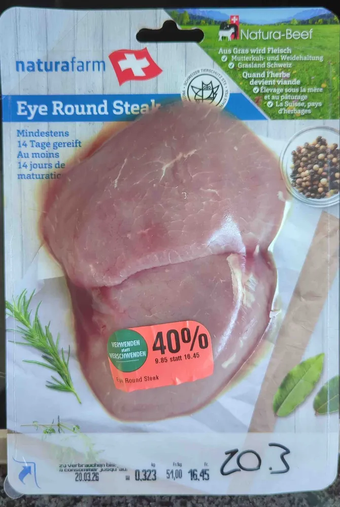 Eye Round Steak Naturafarm