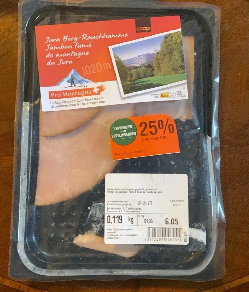 Jambon fumé de montagne du Jura