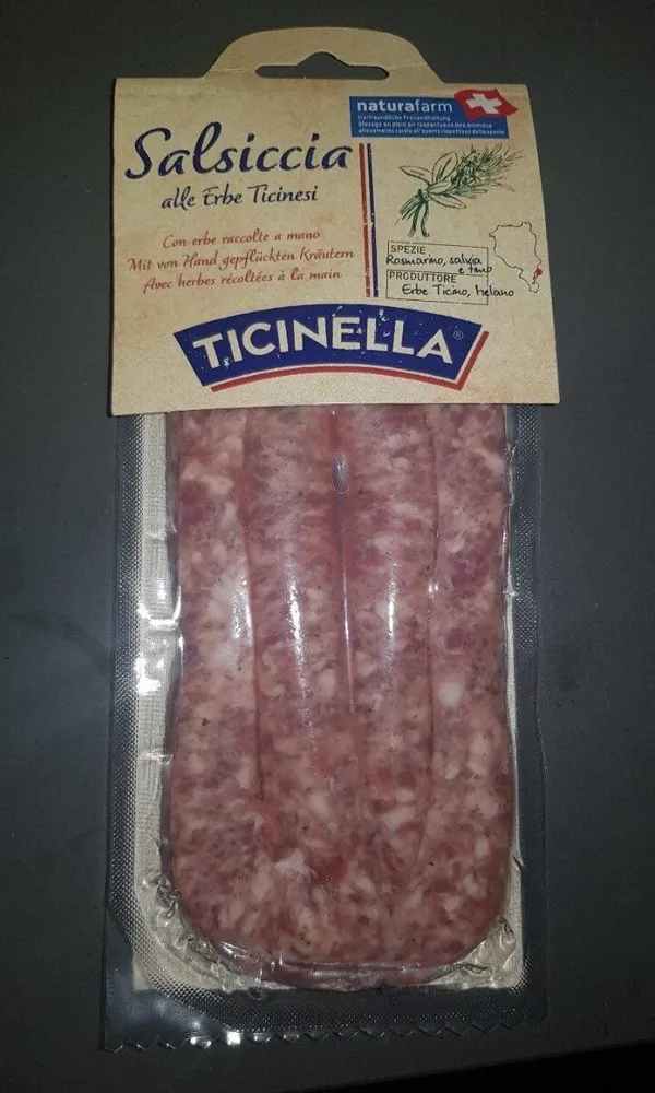 Saucisse a rôtir Naturafarm aux herbes du Tessin