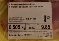 6 tranche de haut de cuisse de poulet