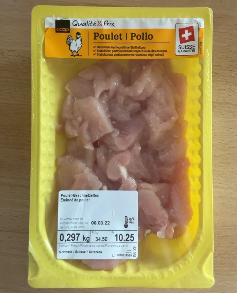 Émincé de poulet