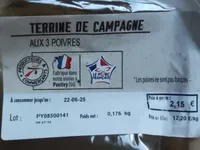 Terrine de Campagne aux 3 Poivres