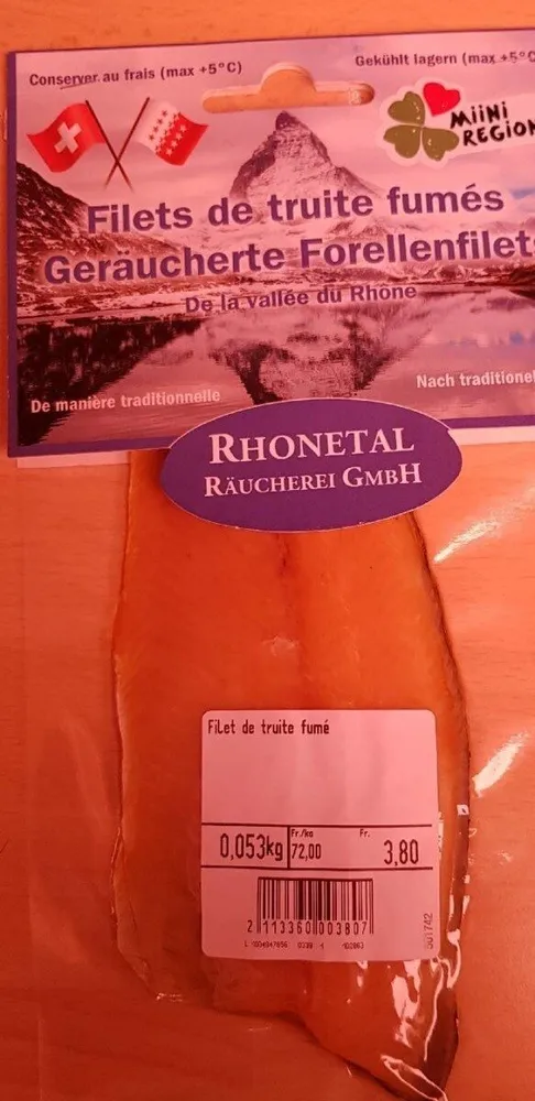 Filets de truite fumés